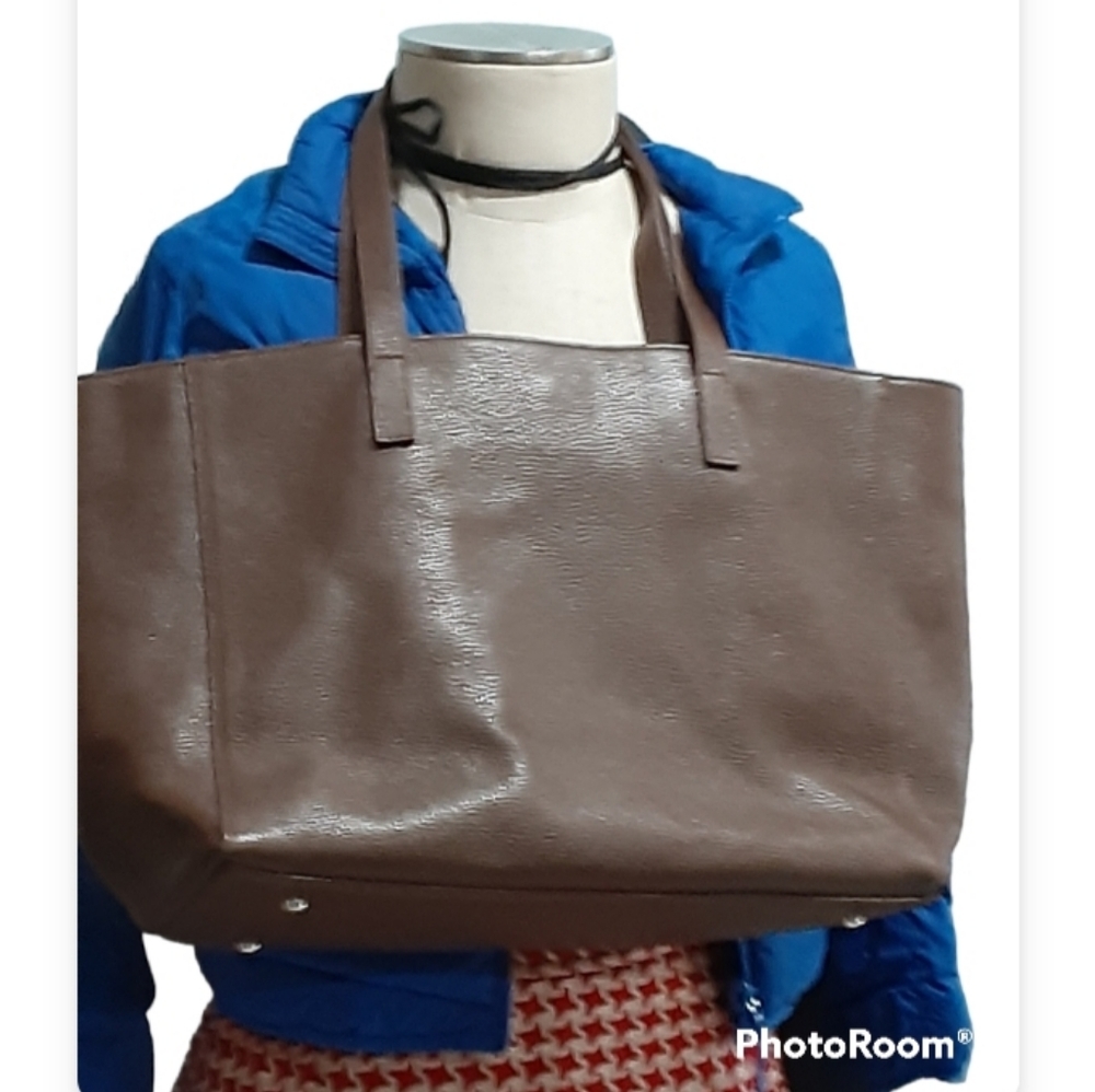 M.I.L.A brown pebble leather totes